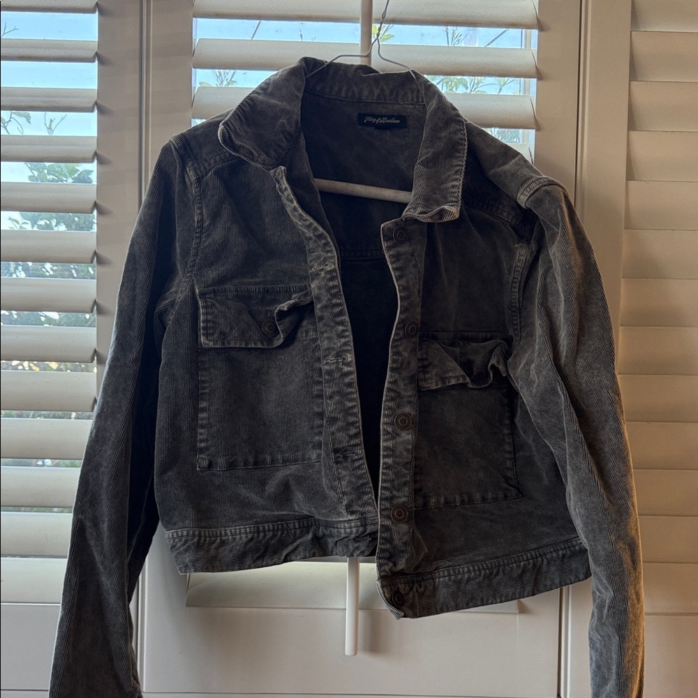 American Eagle Outfitters Dark Gray Jean Jacket